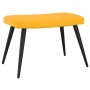 Poltrona Relax con Sgabello Giallo Senape in Velluto