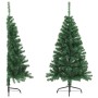 Albero di Natale Artificiale Metà con Supporto Verde 120 cm PVC