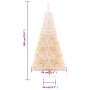 Albero di Natale Artificiale Punte Iridescenti Bianco 180cm PVC