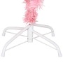 Albero di Natale Artificiale Sottile con Base Rosa 150 cm PVC