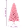 Albero di Natale Artificiale Sottile con Base Rosa 150 cm PVC