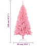 Albero di Natale Artificiale con Supporto Rosa 120 cm PVC