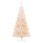 Albero di Natale Artificiale Punte Iridescenti Bianco 240cm PVC