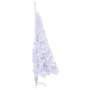 Albero di Natale Artificiale Metà con Supporto Bianco 120cm PVC