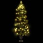 Albero di Natale Preilluminato con Vaso Verde 120 cm in PVC