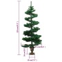 Albero di Natale Preilluminato con Vaso Verde 120 cm in PVC