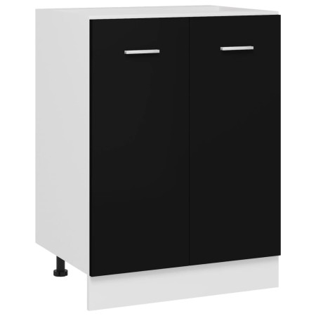 Armadio Inferiore Nero 60x46x81,5 cm in Legno Multistrato