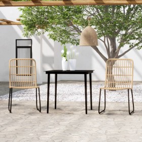 Set Mobili da Pranzo da Giardino 3 pz Rovere