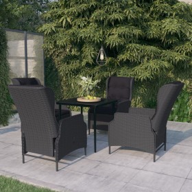 Set da Pranzo da Giardino 5 pz Grigio Scuro