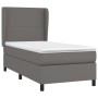 Giroletto a Molle con Materasso Grgio 90x200 cm in Similpelle