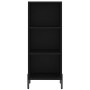 Credenza Nera 34,5x32,5x90 cm in Legno Multistrato