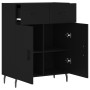 Credenza Nera 69,5x34x90 cm in Legno Multistrato