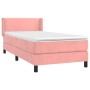 Giroletto a Molle con Materasso Rosa 90x200 cm in Velluto