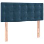 Giroletto a Molle con Materasso Blu Scuro 90x200 cm in Velluto