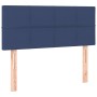 Letto a Molle con Materasso e LED Blu 90x200 cm in Tessuto