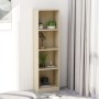 Libreria 4 Ripiani Rovere Sonoma 40x24x142 cm Legno Multistrato