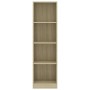 Libreria 4 Ripiani Rovere Sonoma 40x24x142 cm Legno Multistrato