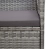 Panchina da Giardino 105 cm in Polyrattan Grigio