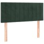 Giroletto a Molle con Materasso Verde Scuro 90x200 cm Velluto