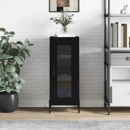 Credenza Nero 34,5x34x90 cm in Legno Multistrato