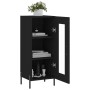 Credenza Nero 34,5x34x90 cm in Legno Multistrato