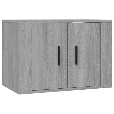 Set di Mobili Porta TV 4 pz Grigio Sonoma in Legno Multistrato