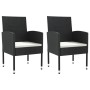 Set da Pranzo da Giardino 3 pz in Polyrattan e Acciaio