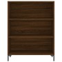 Credenza Rovere Marrone 69,5x32,5x180 cm Legno Multistrato