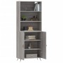 Credenza Grigio Sonoma 69,5x34x180 cm in Legno Multistrato