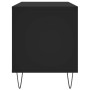 Mobile Porta Dischi Nero 100x38x48 cm in Legno Multistrato