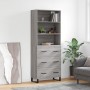 Credenza Grigio Sonoma 69,5x34x180 cm in Legno Multistrato