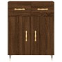 Credenza Rovere Marrone 69,5x34x180 cm in Legno Multistrato