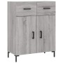 Credenza Grigio Sonoma 69,5x34x180 cm in Legno Multistrato