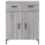 Credenza Grigio Sonoma 69,5x34x180 cm in Legno Multistrato