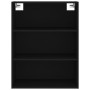 Credenza Nera 69,5x34x180 cm in Legno Multistrato