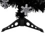 Albero di Natale con Fiocchi di Neve LED Nero 64cm Fibra Ottica