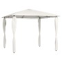 Gazebo con Montanti Rivestiti 3x3x2,6 m Crema 160 g/m²