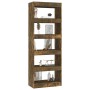 Libreria/Divisorio Rovere Fumo 60x30x166 cm in Truciolato