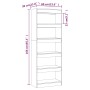 Libreria/Divisorio Rovere Fumo 60x30x166 cm in Truciolato