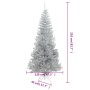 Albero di Natale Artificiale con Supporto Argento 210 cm PET