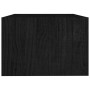 Tavolino da Salotto Nero 75x50x33,5 cm Legno Massello di Pino