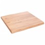 Piano Tavolo Marrone Chiaro 60x60x(2-4) cm Rovere Non Trattato