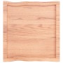 Piano Tavolo Marrone Chiaro 60x60x(2-4) cm Rovere Non Trattato