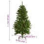 Albero di Natale Artificiale Incernierato con Base Verde 150 cm