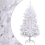 Albero di Natale Artificiale Incernierato con Base Bianco 120cm