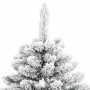 Albero Natale Artificiale Incernierato con Neve Fioccata 150 cm