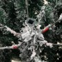 Albero Natale Artificiale Incernierato con Neve Fioccata 150 cm