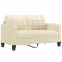 Set di Divani 2 pz con Cuscini Crema in Similpelle