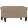 Set di Divani 3 pz con Cuscini Cappuccino in Similpelle