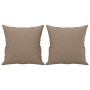 Set di Divani 3 pz con Cuscini Cappuccino in Similpelle